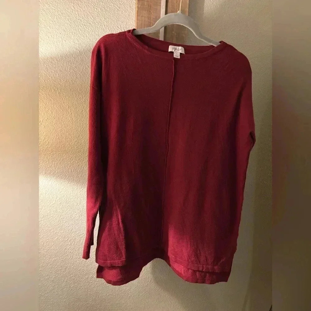 Nwot Style & Co Burgundy Red Sweater M